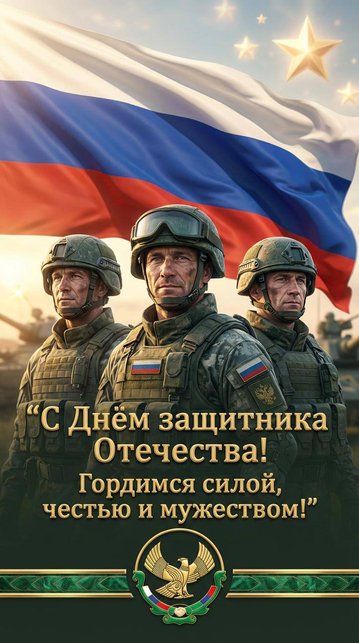 С Днём воинской славы и мужества - 23 февраля!